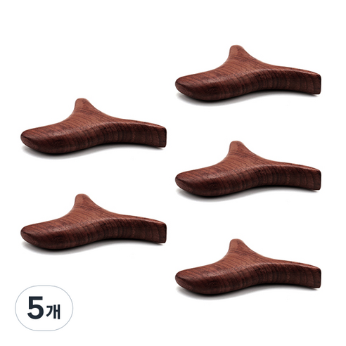 블럭마트 심플 나무 괄사 5p, 브라운, 5개