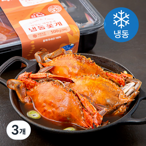 본갯마을 냉동꽃게 (냉동), 3개, 500g