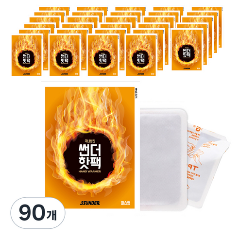 썬더 파스형 핫팩 40g, 90개