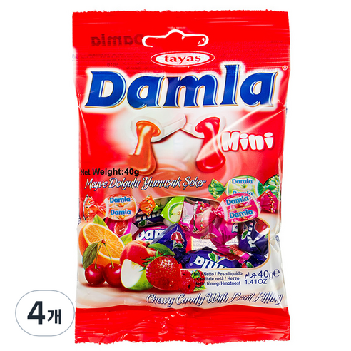 타야스 담라 미니 캔디, 40g, 4개