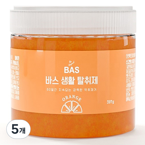 BAS 오렌지 실내 탈취제 본품, 397g, 4개