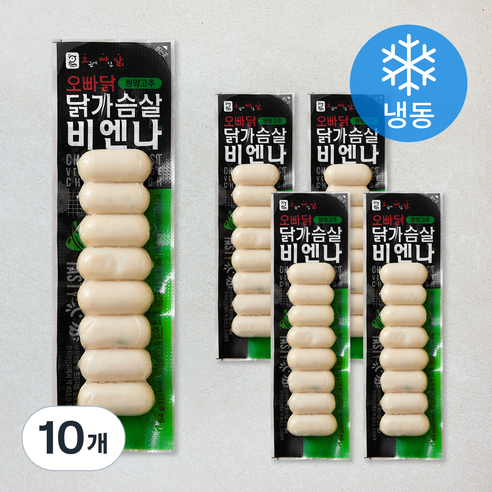오빠닭 닭가슴살비엔나 청양고추 (냉동), 64g, 10개