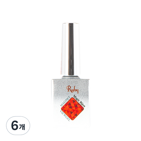 마그넷젤 매직비쥬 컬러젤 10ml, Ruby, 6개