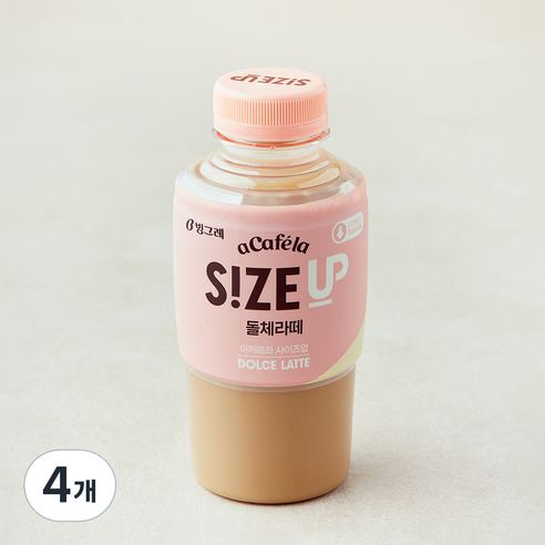 빙그레 아카페라 사이즈업 돌체라떼, 4개, 350ml