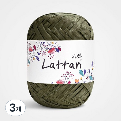yarna 라탄 라피아 뜨개실 40g, 33번 반유광, 3개
