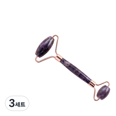 로즈쿼츠 괄사 롤러 + 롤러 주머니, 3세트, 보라