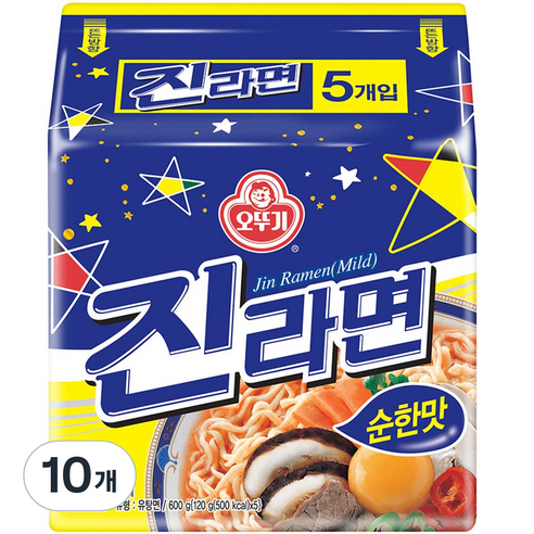 오뚜기 진라면 순한맛 120g, 10개