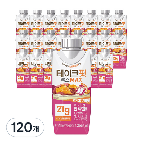 테이크핏 맥스 호박고구마맛 드링크믹스 RTD, 250ml, 120개