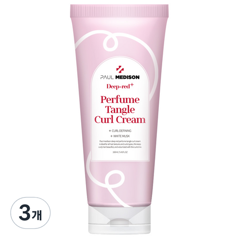 폴메디슨 딥레드 퍼퓸 탱글 컬크림 화이트머스크, 160ml, 3개