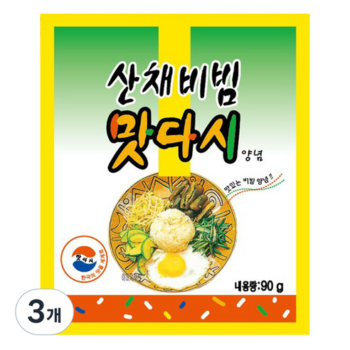 동방푸드 산채비빔 맛다시 양념, 90g, 3개