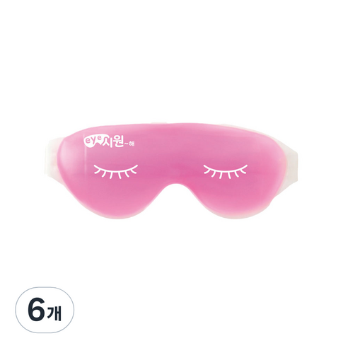 냉온 눈찜질팩 수면안대 핑크, 1개입, 6개