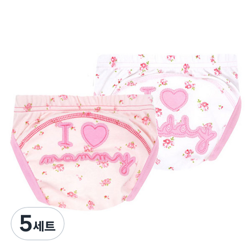 엠케이 순면 배변훈련팬티, H 아이럽, 5세트