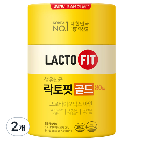 종근당건강 락토핏 골드, 160g, 2개