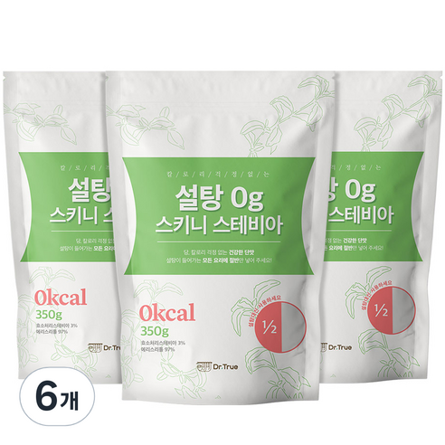 설탕 0g 스키니 스테비아, 6개, 350g