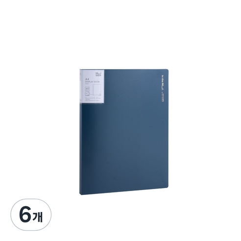누사인 파스텔 모던 클리어 파일 40매, 6개, 네이비