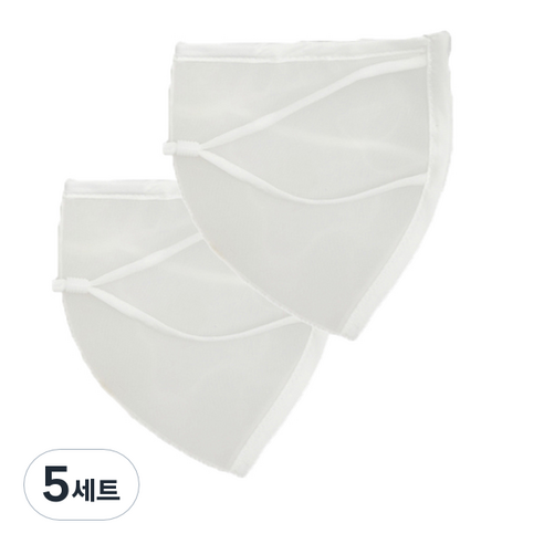 숨편한 방수 워터 마스크 화이트 M, 2개, 5세트