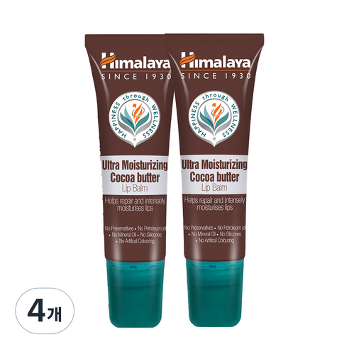 히말라야 울트라 모이스쳐라이징 코코아 버터 립밤, 코코아버터, 10g, 4개