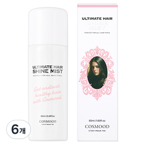 코스무드 얼티메이트 헤어 샤인 미스트, 6개, 80ml