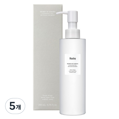 헉슬리 비 클린 비 모이스트 클렌징 젤, 200ml, 5개