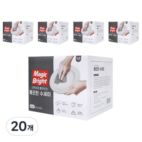 매직브라이트 뽑아쓰는 깨끗한 수세미 30p, 20개