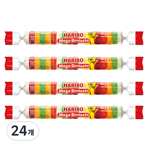 하리보 메가룰렛 사우어 젤리, 45g, 24개