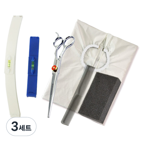 컷톡 컷팅 장가위세트, 실버, 3세트