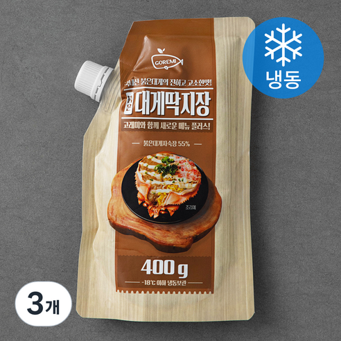 대게  고래미 붉은대게딱지장 (냉동), 400g, 3개