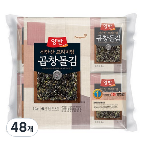 동원 곱창돌김 식탁 8p, 4g, 48개