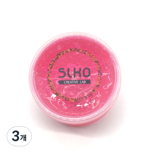 슬코 슬라임 베이스 210ml, 3개, 분홍