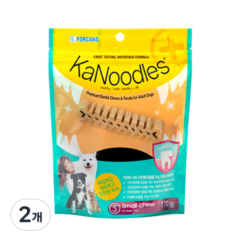 포켄스 카누들 잇몸플러스 강아지 덴탈껌 S, 잇몸건강, 170g, 2개