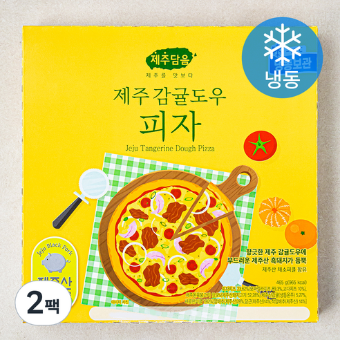 제주담음 제주 감귤도우 피자 (냉동), 465g, 2팩