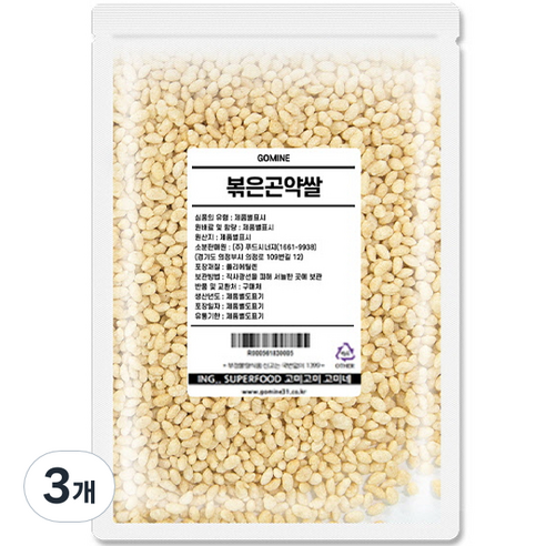 고미네 볶은곤약쌀, 700g, 3개