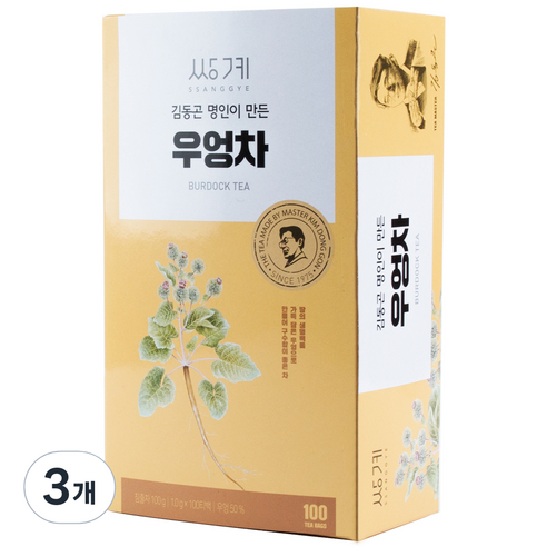 쌍계명차 김동곤 명인이 만든 우엉차, 1g, 100개입, 3개