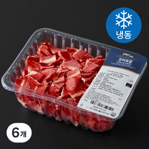굿미트찹 호주산 우양지 국거리용 3 x 2 x 0.3 cm (냉동), 700g, 6개