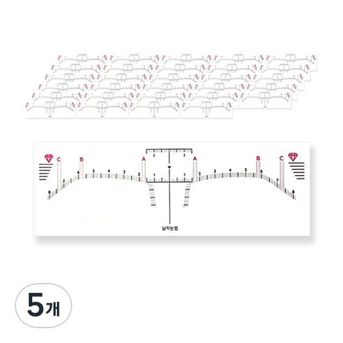 눈썹 디자인 스티커자 50p, 남자눈썹, 5개