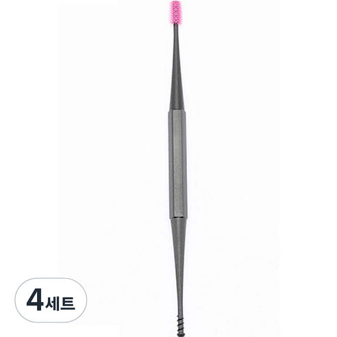 봄봄리빙 실리콘 듀얼팁 귀청소 귀이개 블랙 + 핑크 세트, 4세트