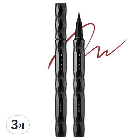 케이트 슈퍼 샤프 라이너 EX4.0 BR-5, 버건디 브라운, 3개