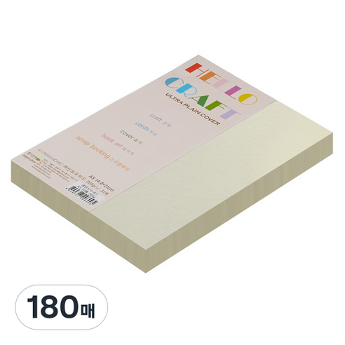종이문화 친환경색지 레인보우카드 No.1 레몬, A5, 180매