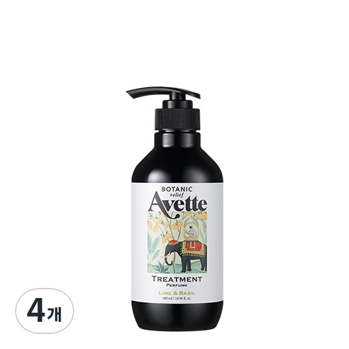 토니모리 아베뜨 보타닉 릴리프 라임 앤 바질 퍼퓸 헤어 트리트먼트, 500ml, 4개