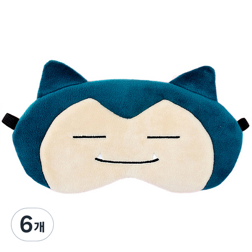 포켓몬스터 수면안대 잠만보, 혼합 색상, 6개