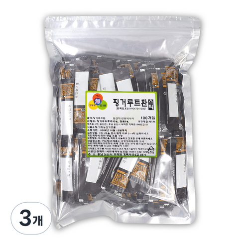 자연한재 핑거루트 환 스틱 100p, 300g, 3개