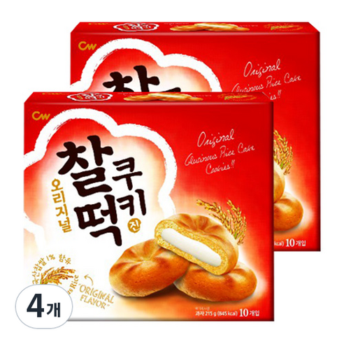 청우식품 찰떡쿠키 오리지날, 215g, 4개