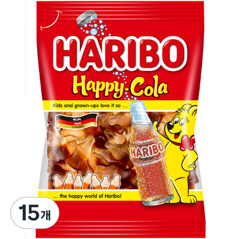 하리보 해피 콜라, 100g, 15개
