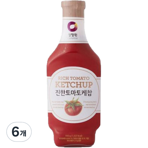 청정원 진한 토마토케찹, 930g, 6개