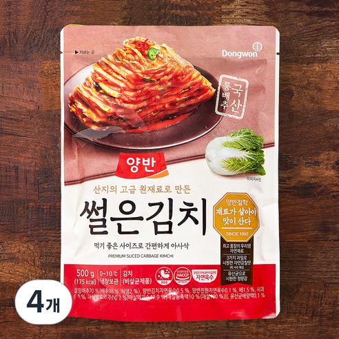 양반 썰은김치, 500g, 4개