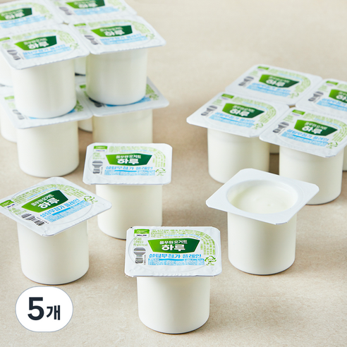 풀무원 하루 요거트 설탕 무첨가 플레인 16개입, 80g, 5개