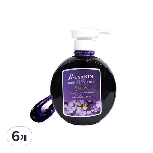 코겐 베타시아닌 펄 왁싱 칼라 헤어 매니큐어 510ml, 드림퍼플, 6개