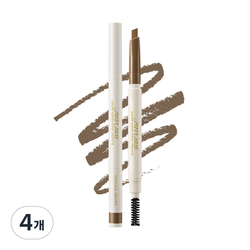 투쿨포스쿨 아트클래스 브로우 디자이닝 펜슬 0.18g, 3호 내추럴브라운, 4개