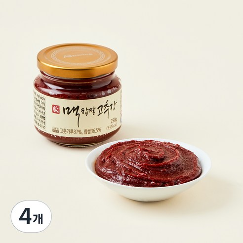 한국맥꾸룸 맥 찹쌀 고추장, 250g, 4개