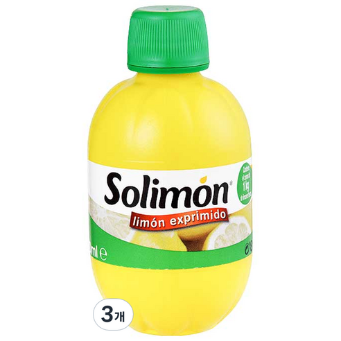 솔리몬 스퀴즈드 레몬즙, 280ml, 3개